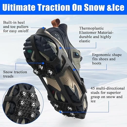 Ice Cleats Snow Traction For Shoes And Boots Ice Snow Crampons Ice Gripper For Walking suppliers