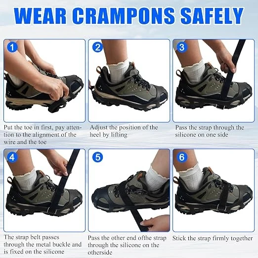 Ice Cleats Snow Traction For Shoes And Boots Ice Snow Crampons Ice Gripper For Walking high quality